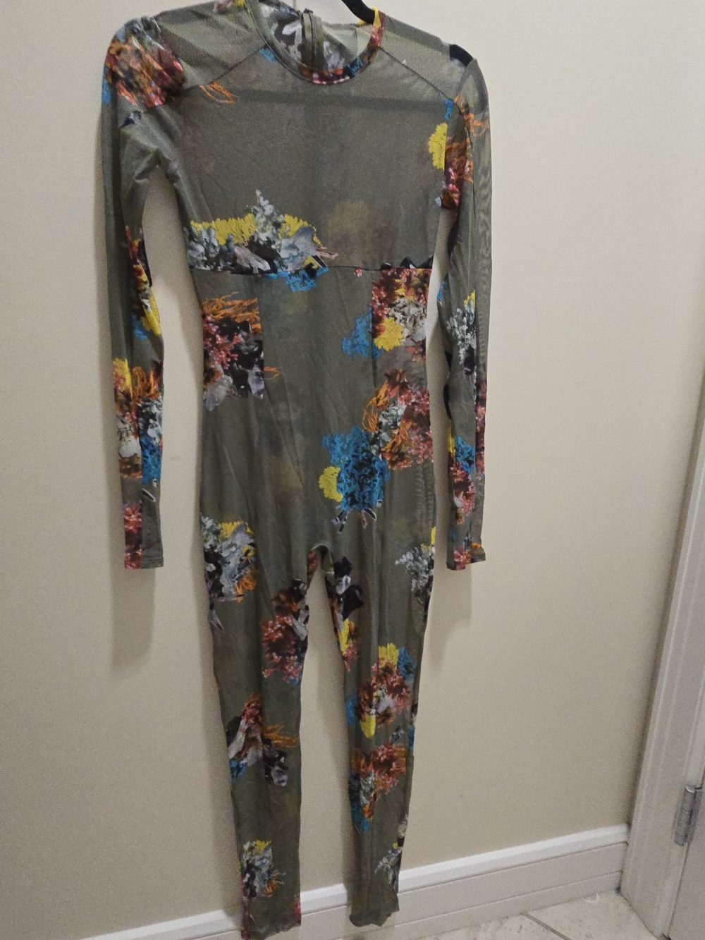 Adidas X Ivy Park Floral Mesh Jumpsuit S